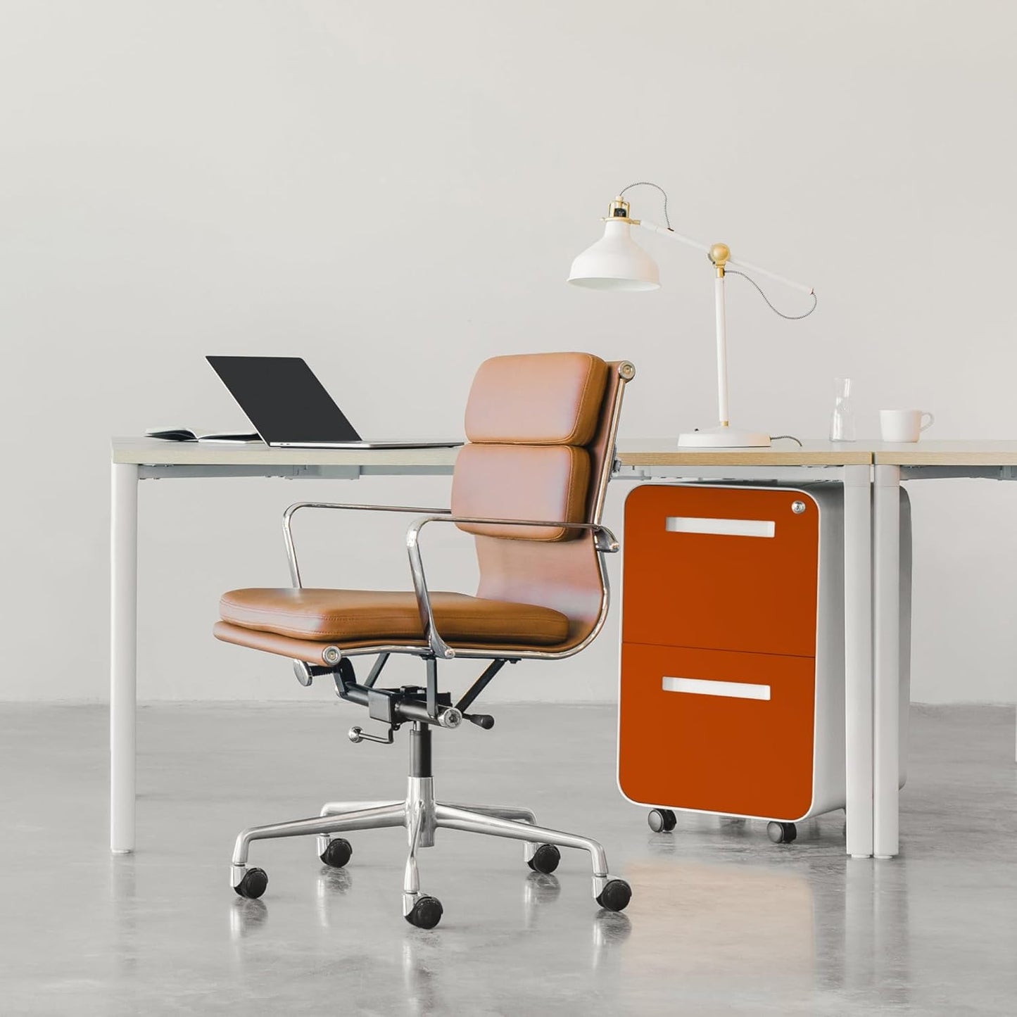 2 Drawer Mobile File Cabinet with Lock - Under Desk Metal Filing Cabinet