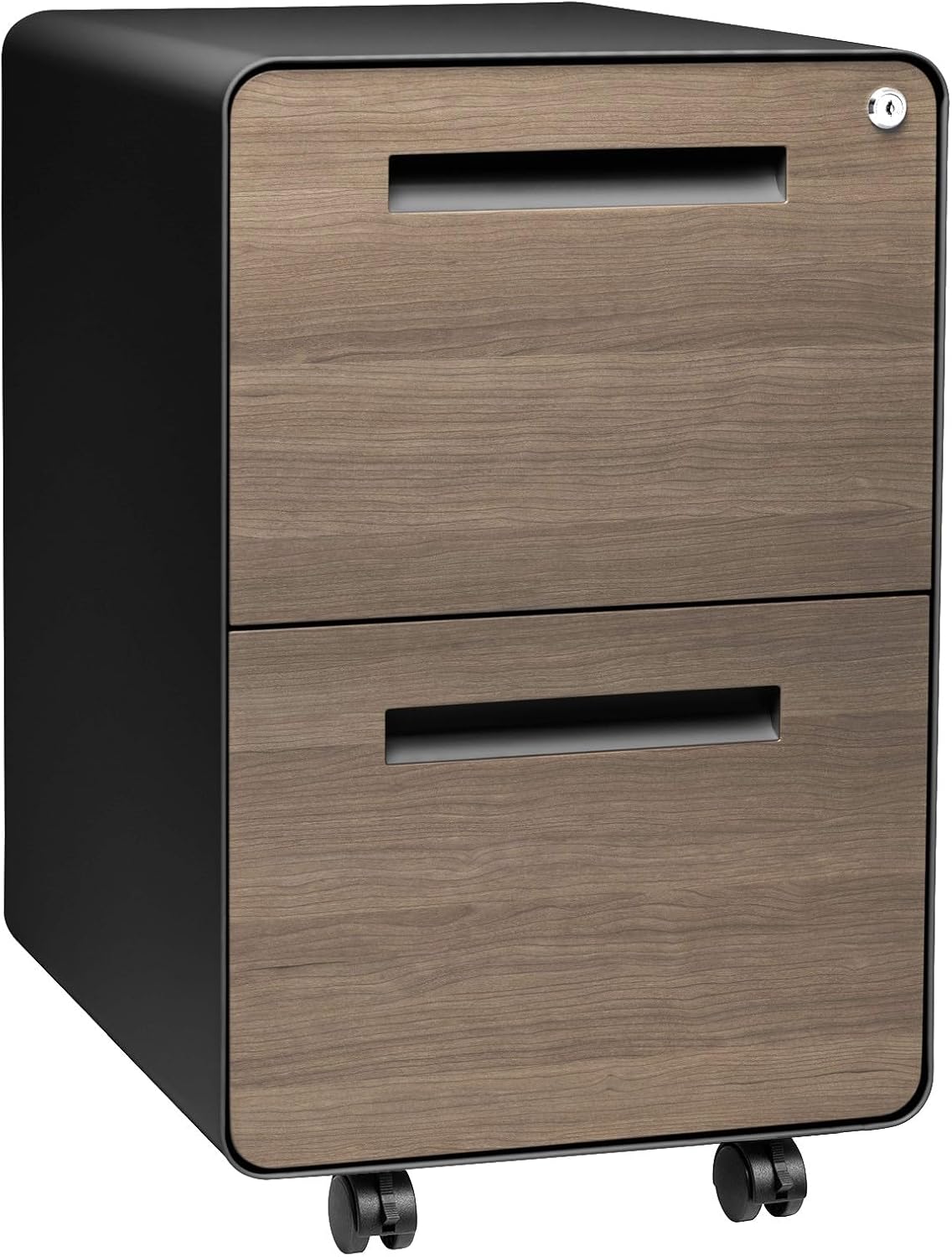 2 Drawer Mobile File Cabinet with Lock - Under Desk Metal Filing Cabinet
