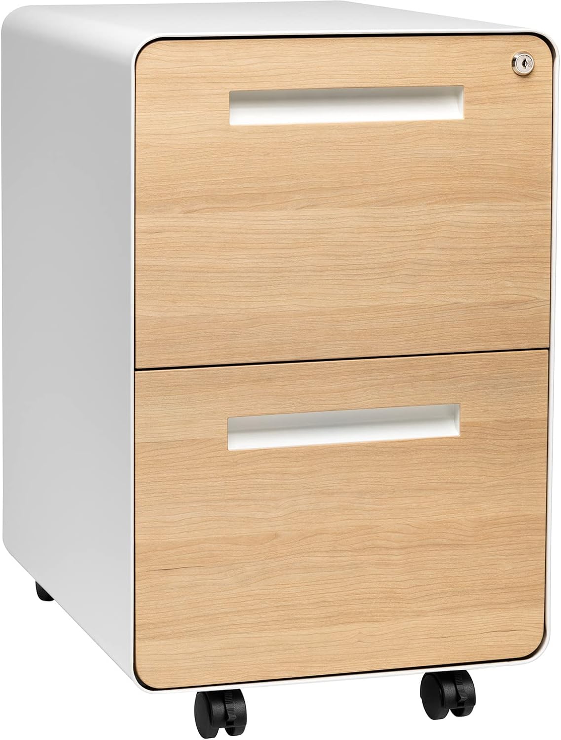 2 Drawer Mobile File Cabinet with Lock - Under Desk Metal Filing Cabinet